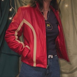 Red Wilson’s Leather Maxima leather jacket